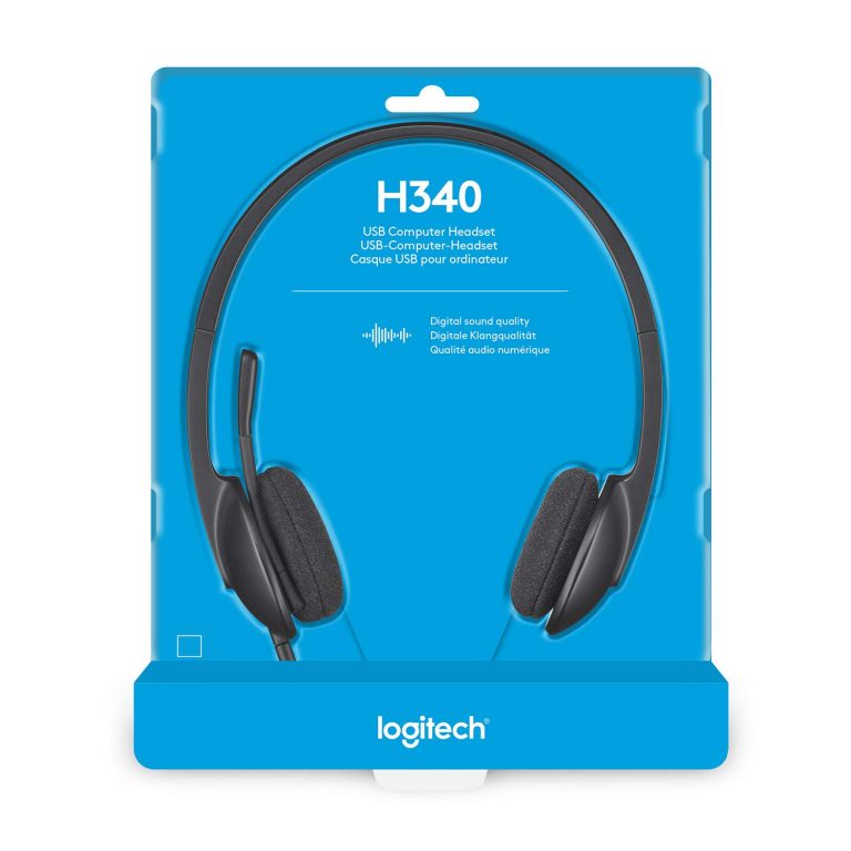 Logitech H Wired Usb Business Headset Stereo Headphones With Noise