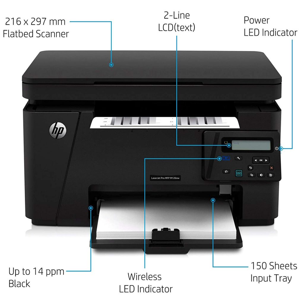 HP Laserjet Pro M126nw Multi Function All In One Direct Wireless   71245iYtrVL. SL1500  1024x1024 