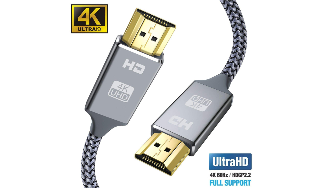 High Speed HDMI To HDMI Nylon braiding, Heavy Metal, Gold Plating, Copper HDMI Cable (Compatible with 4k UHDTV, Set top Box, Gaming, Laptop, Television, Computer, Black, Cable) (1.8 Meter) –